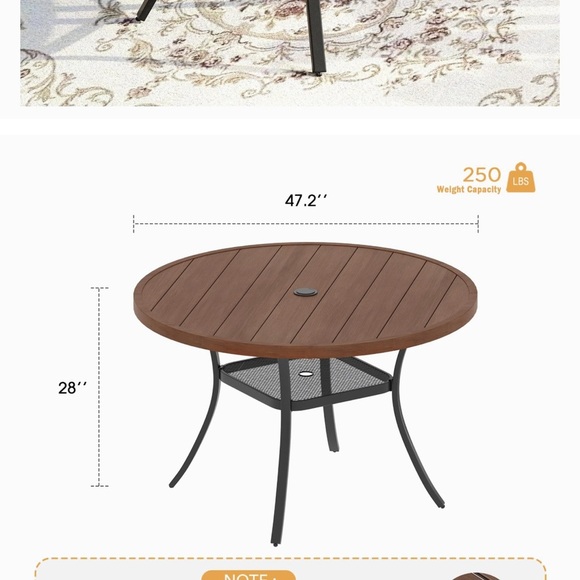 Gorgeous outside patio table.NEW IN BOX. - Picture 9 of 9